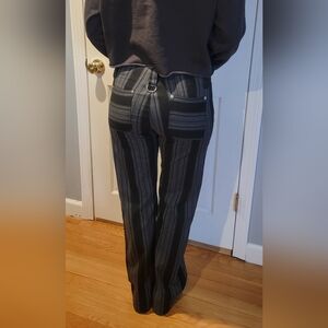 2002 Hot Topic D-Ring Striped Pants